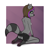 Size: 3000x3000 | Tagged: artist:grimdank, oc:sam addams, mammal, procyonid, raccoon, anthro, cub, female, girl, solo cub, solo female, solo girl, teen, young, suggestive, booty shorts, burzum, clothing, earring, fang, fur, pinup, rear view, solo, tail, teeth, topless
