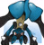 Size: 1424x1468 | Tagged: artist:chocobo, lucario, pokemon (species), anthro, boy, male, solo boy, solo male, solo teen, teen, young, pokémon, safe, black fut, blue fur, blushing, fur, nudity, on all fours, pokemon, presenting, presenting hindquarters, red eyes, solo, yellow fur