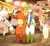 Size: 1380x1280 | Tagged: artist:warito moeru, charmeleon, eeveelution, generation 1 pokemon, generation 2 pokemon, generation 4 pokemon, generation 5 pokemon, generation 6 pokemon, generation 7 pokemon, golisopod, legendary pokemon, lugia, pokemon (species), shaymin, solgaleo, sylveon, zekrom, anthro, chubby, male, slender, pokémon, suggestive, anthrofied, asian clothing, barefoot, blurred background, blurred character, blurred foreground, bulge, closed eyes, clothing, crowd, digitigrade, duo, fat, festival, front view, fundoshi, hand holding, happi, holding hands, jacket, japanese clothing, matsuri, navel, nipples, open clothing, open jacket, open mouth, open smile, public, rear view, skimpy outfit, smiling, smiling at each other, talking to each other, topless, underwear